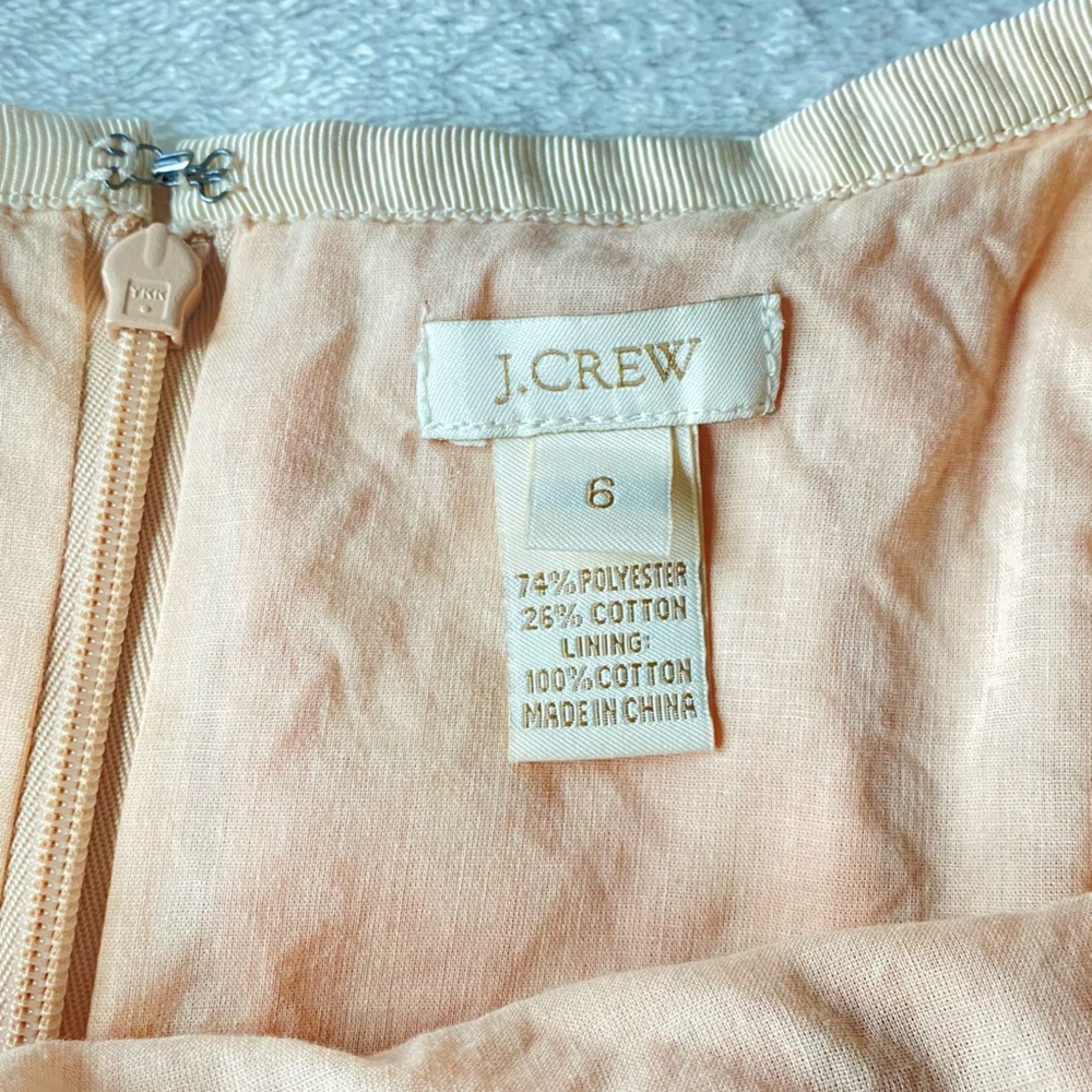 J. Crew Coral Orange Ikat miniskirt swing skirt sz 6 - Picture 7 of 11